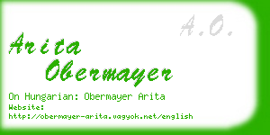 arita obermayer business card